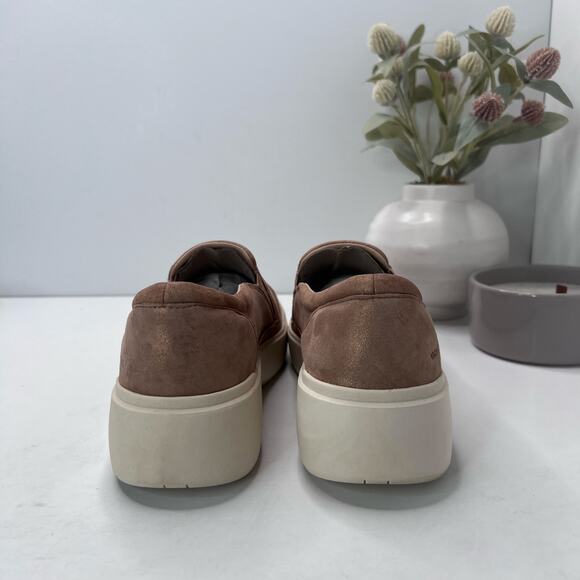 Vionic Kearny Platform Leather Slip-On Sneaker Loafer Tan Women 10M - Picture 2 of 10